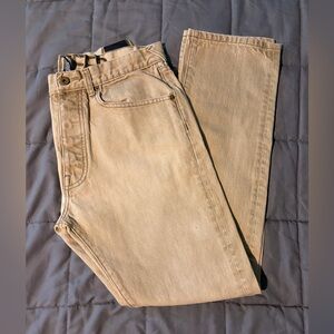 10 Deep Tan Beige Denim Jeans Mens 34